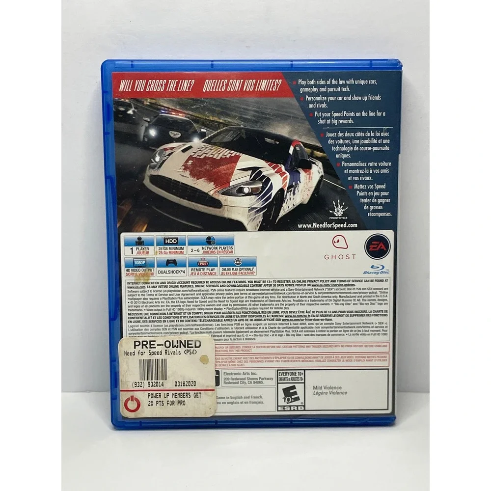 Need for Speed Rivals Sony PlayStation 4 PS4 Racing Game EA Ghost Games V164